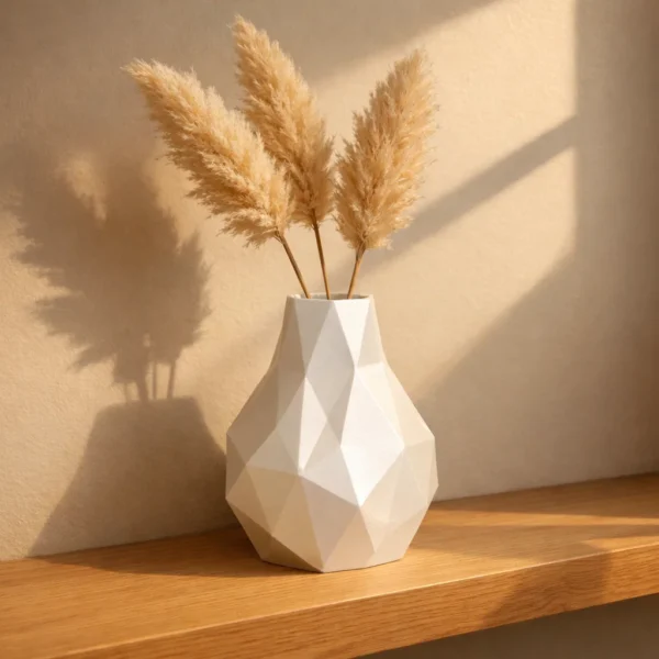 vase3d-1.webp Geometric Faceted Vase — Low Poly Design