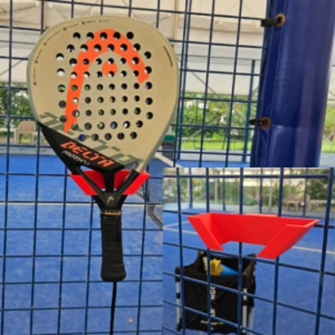 PadelGrid Pro : Support de Raquette Universel pour Grillage (Édition Impression 3D)