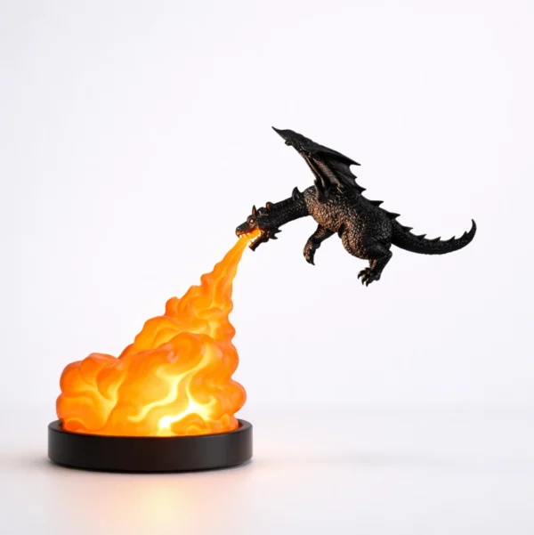 Lampe Dragon "Souffle de Feu" – Veilleuse Imprimée 3D Haute Précision
